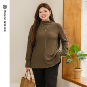 念如是 女装 美丽客栈新款 高领打底衫 女大码 秋冬高级感长袖 上衣