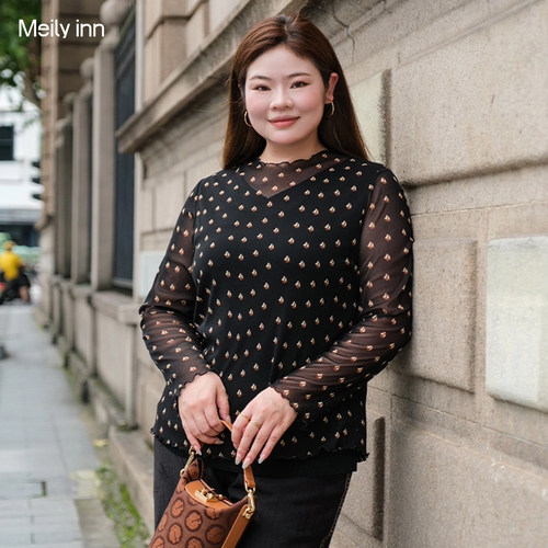 美丽客栈小众高级宽松网纱打底衫