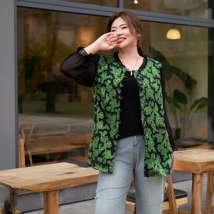 【天丝】美丽客栈减龄松弛感上衣大码胖mm气质优雅防晒衬衫女夏季