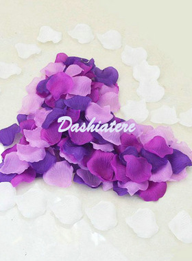浪漫布置爱心花瓣紫色家里求婚房间卧室装饰后备箱惊喜婚礼生日