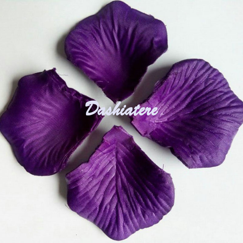 深紫色假花瓣路引花童手撒花仿真花生日宴会婚礼婚房浪漫布置装饰