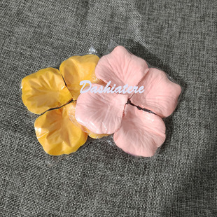 求婚室内布置假花花瓣雨桃粉混橙生日结婚舞台手撒花变装视频拍照