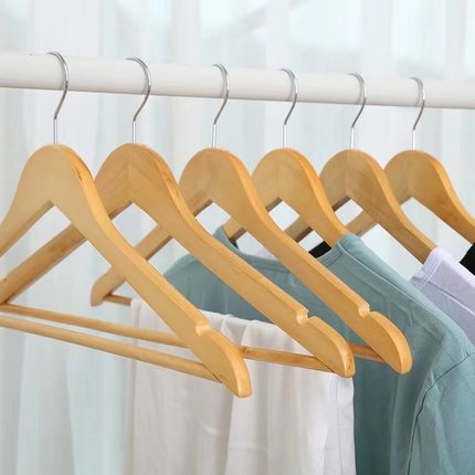 正品IKEA宜家布梅朗弧形衣架5件套实木衣橱衣撑防滑挂衣架子北欧