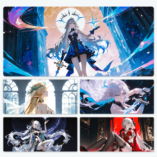 鸣潮鼠标垫二次元 动漫电竞游戏滑鼠垫办公室桌垫宿舍书桌垫可水洗