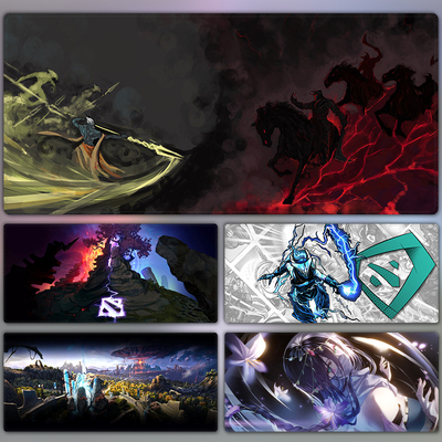 DOTA2鼠标垫超大号二次元游戏电竞办公桌垫加厚锁边书桌滑鼠垫子