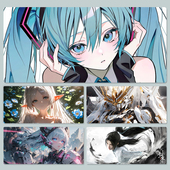 二次元 动漫鼠标垫超大号男生电竞游戏滑鼠垫办公室键盘垫宿舍桌垫