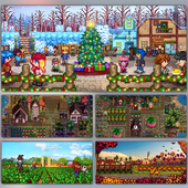 星露谷物语鼠标垫超大号PC游戏垫加厚锁边办公桌垫宿舍书桌垫定制