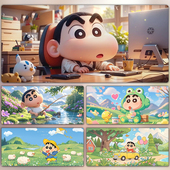 蜡笔小新鼠标垫超大号男女生可爱卡通动漫二次元 办公电脑键盘桌垫