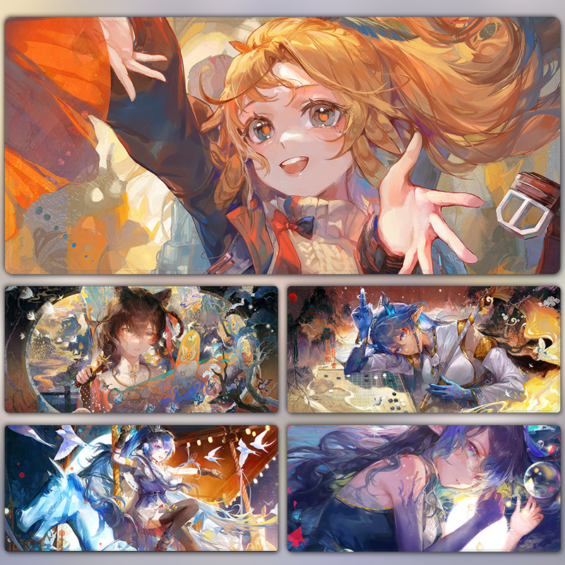 明日方舟鼠标垫超大号电竞游戏专业滑鼠垫动漫二次元加厚办公桌垫
