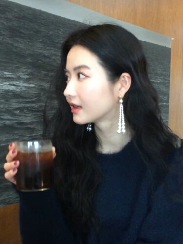 Toroon白色珍珠耳环~气质优雅小众设计修饰脸型珍珠流苏耳饰