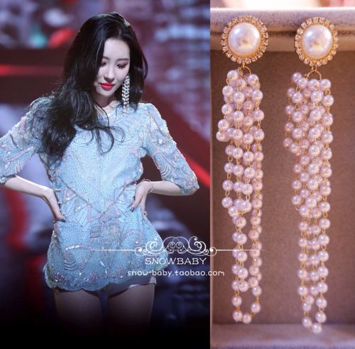 李宣美韩国女团裴珠泫同款珍珠流