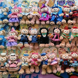 日淘中古东京迪士尼高品质绝版达菲玫玫托尼猫毛绒挂件七宝星黛露