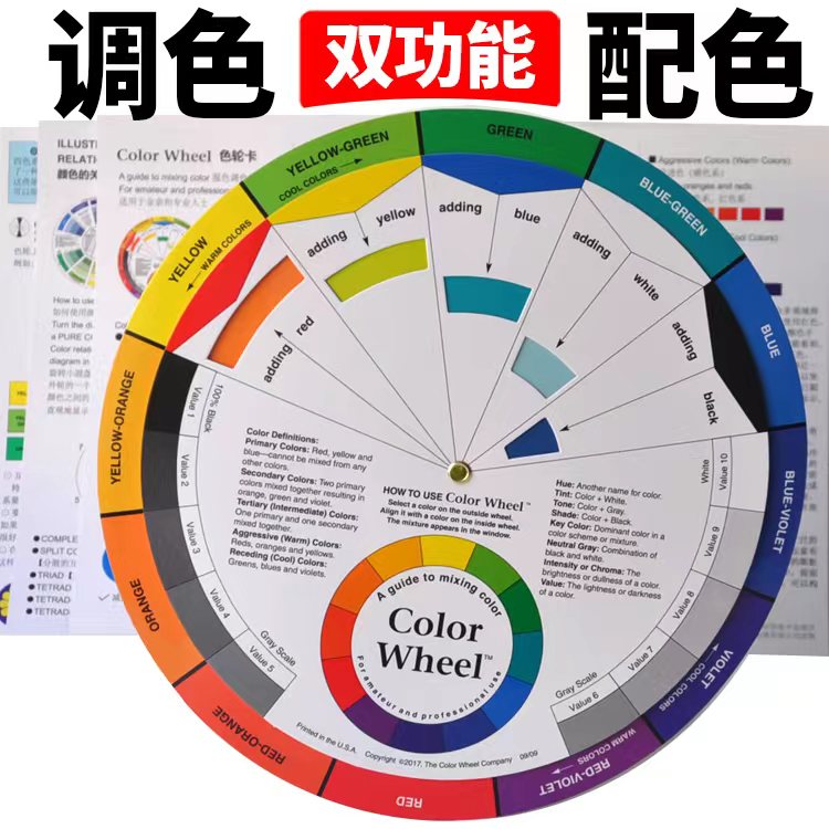 Color Wheel进口色轮/调色卡/配色卡 直径14厘米战锤高达人像