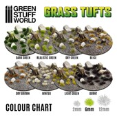 草丛团簇 GSW 绿 棕2 GreenStuffWorld 12mm 黄 战锤军模场景