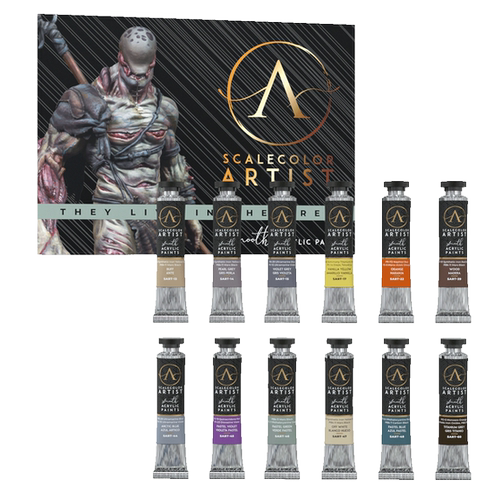 Scale75 Artist 12色SSAR-023 SKIN GREY艺术家牙膏灰色/肤色套装
