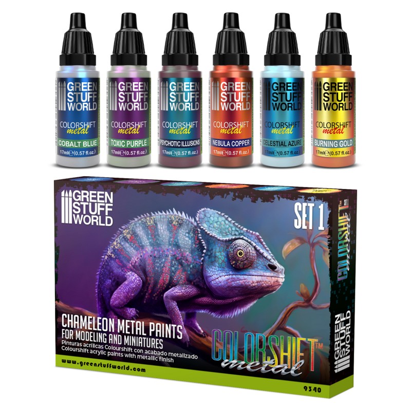 GreenStuffWorld Acrylic Paint Set 变色龙漆套装1,2,3 GSW水性