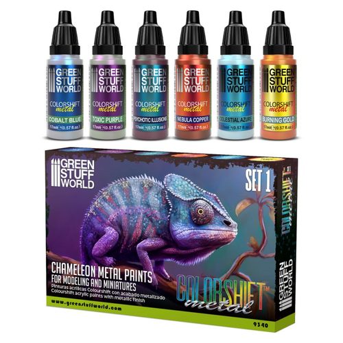 GreenStuffWorld Acrylic Paint Set 变色龙漆套装1,2,3 GSW水性