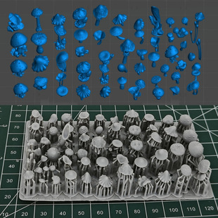 夜之工坊3D打印树脂配件植物类高达军模膜用奇幻场景1/351/24地台