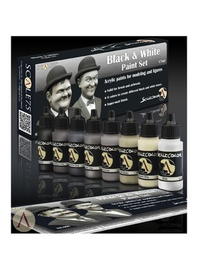 Scale75 SSE-008 Black and White Paint Set黑白色套装水性漆