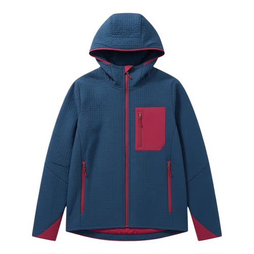 巴塔R2同款男连帽防水抓绒夹克