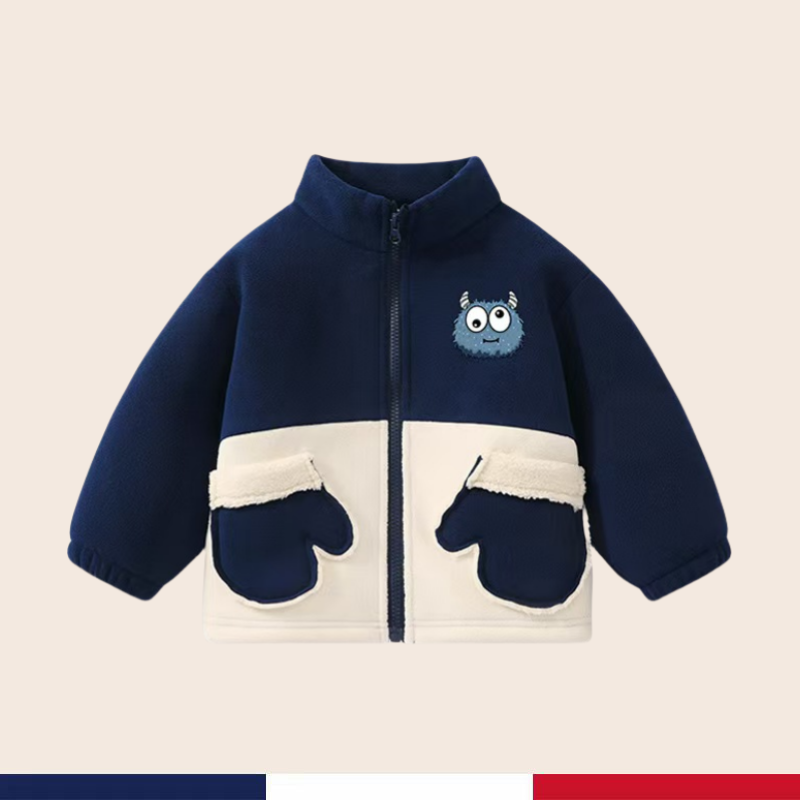 【2折专区】品牌清仓秋冬新款韩版中小童双面绒保暖加厚上衣外套