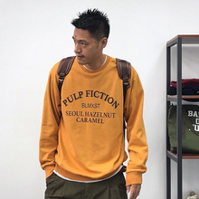 新款 时尚 圆领套头印花卫衣宽松潮流百搭休闲上衣外套 男装 2019秋季