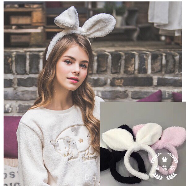 【现货】韩国balcony可爱小兔子耳朵束发带头花明星同款发箍