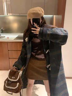 荒荒家灯芯绒半身裙2025秋冬新款简约通勤百搭双口袋高腰A字短裙