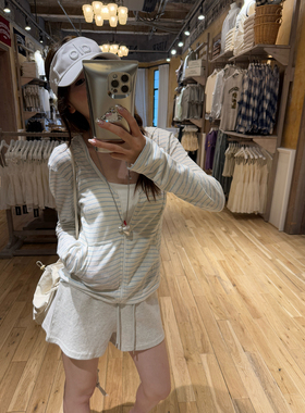 荒荒家 同色系抽绳短裤2026夏季新款浅灰色阔腿运动休闲五分裤女