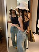 荒荒家 露脐内搭外穿背心女潮 甜辣短款 小花蕾丝吊带2025夏季 新款