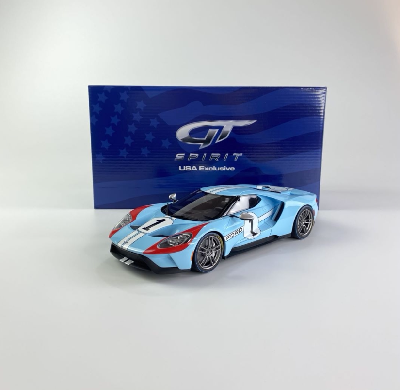 【现货】gt spirit 1:18 福特 gt 1966勒芒赛 美版 树脂车模型