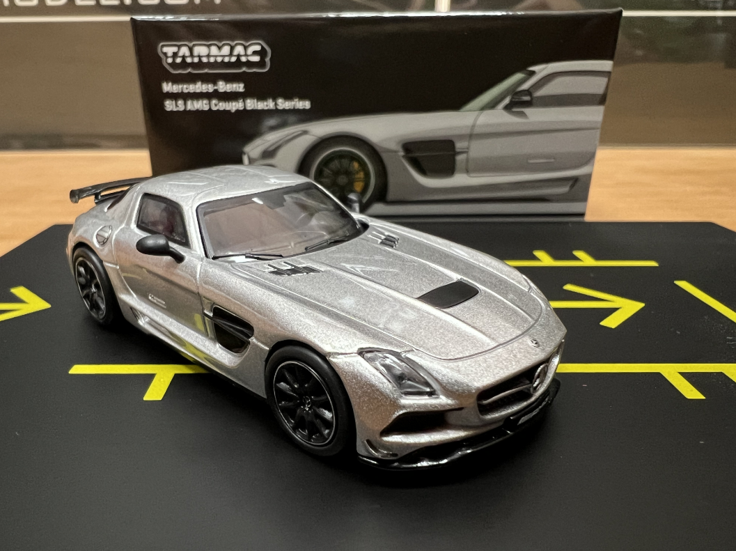 【现货】Tarmac Works 1:64奔驰 SLS AMG金属银色合金车模型-封面