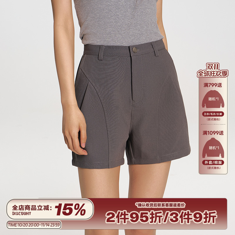 RAPPEYE 高腰a字版西装短裤夏季小个子百搭高级感显瘦宽松裤子女