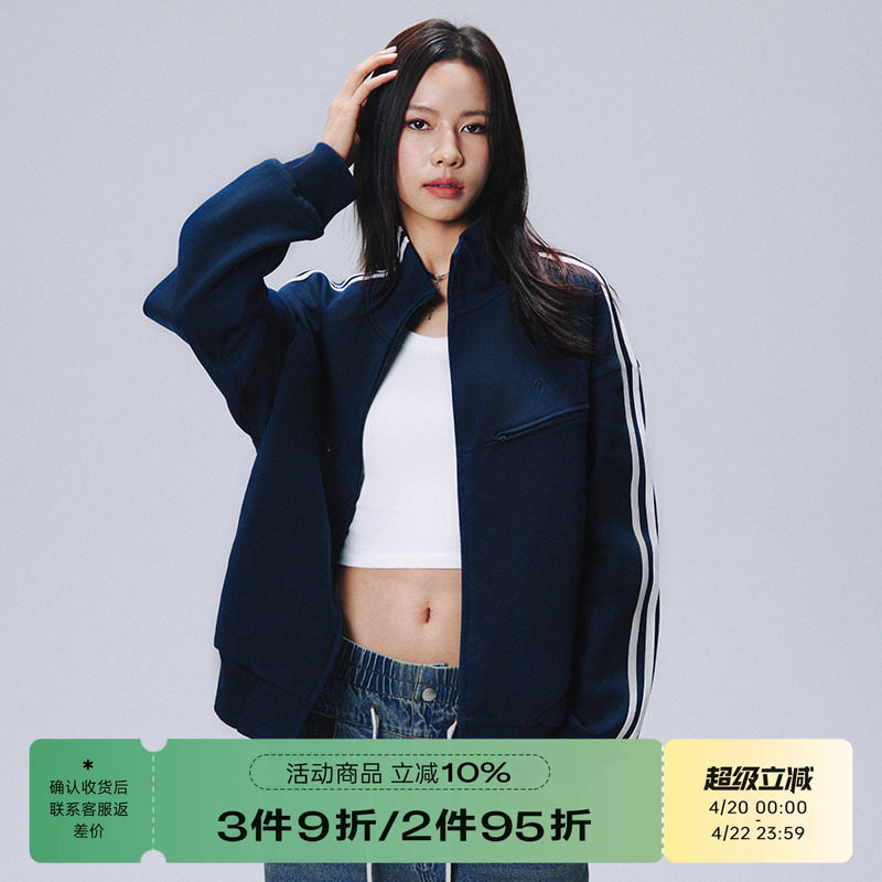 RAPPEYE双杠分割拉链卫衣潮牌男春秋美式百搭宽松运动开衫外套女