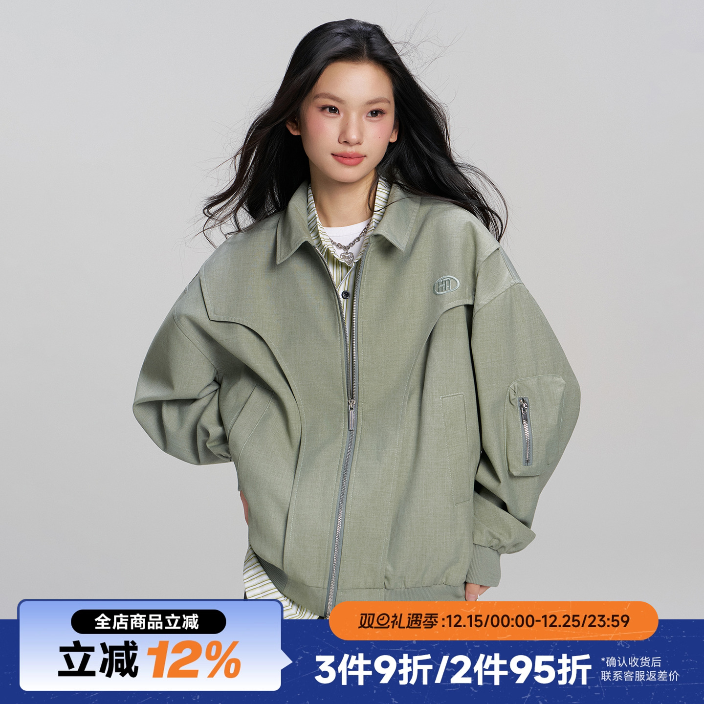 RAPPEYE休闲翻领活页夹克外套