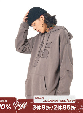 RAPPEYE 春秋美式复古R字国潮休闲帽衫情侣百搭男女宽松连帽卫衣