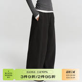 高腰宽松简约直筒显瘦休闲运动阔腿裤 RAPPEYE 新款 女美式 弯刀卫裤