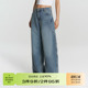 高街宽松显瘦直筒侧袋弯刀阔腿牛仔裤 RAPPEYE 国潮设计感复古美式
