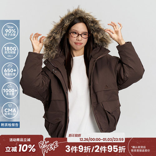 RAPPEYE复古工装羽绒短款派克服