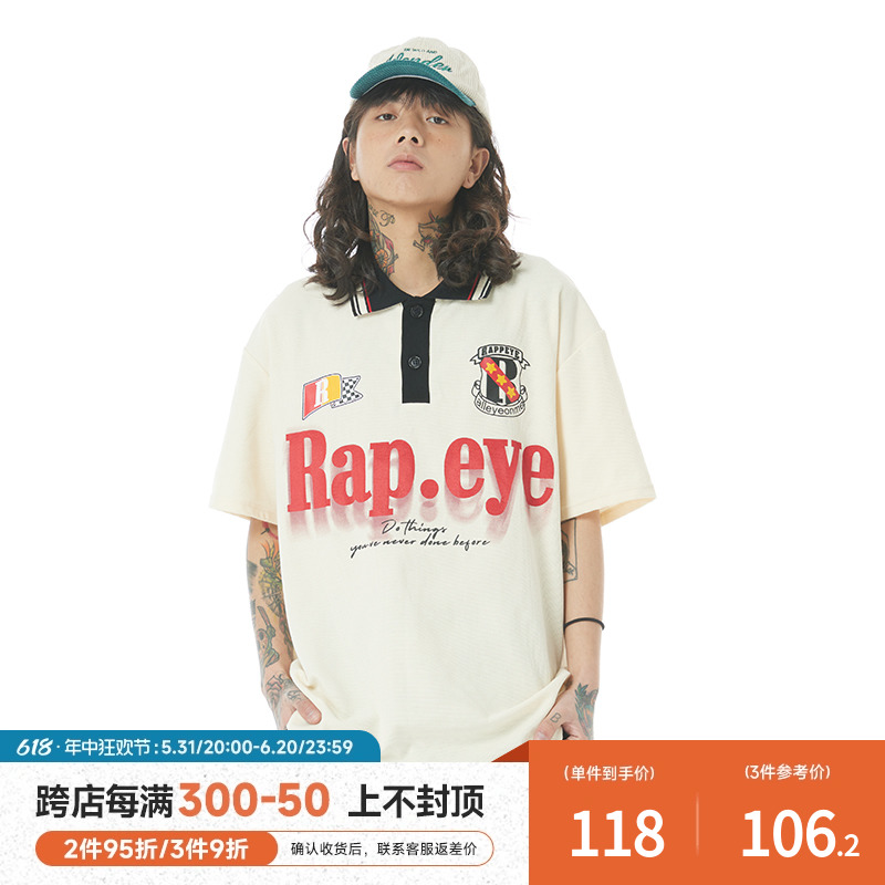 RAPPEYE街头情侣polo衫短袖T恤