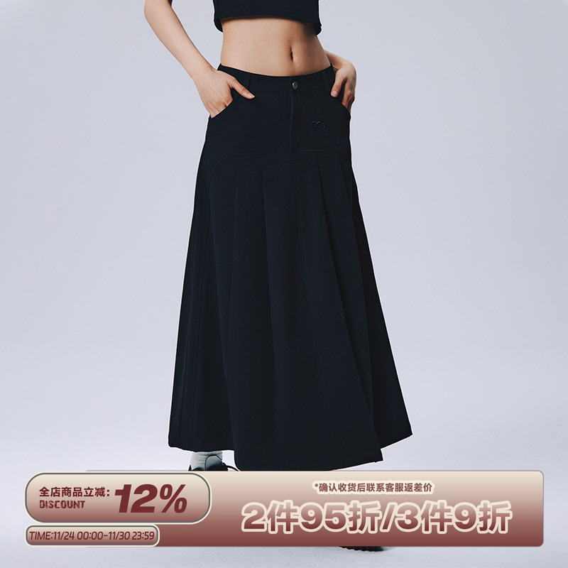 RAPPEYE学院感百褶刺绣西装半裙