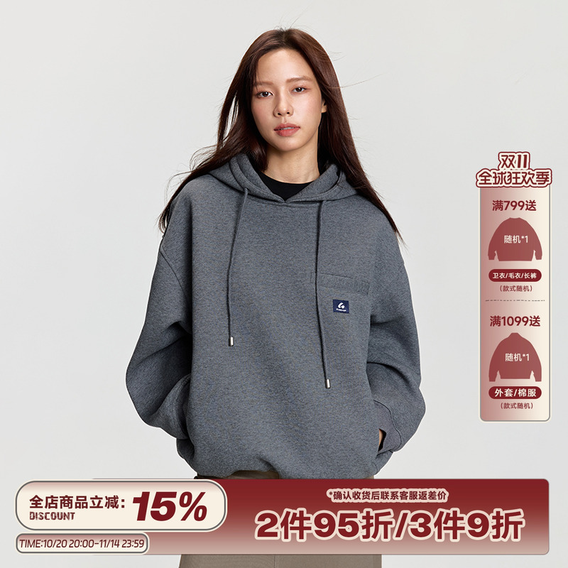 RAPPEYE国潮宽松连帽廓形卫衣女