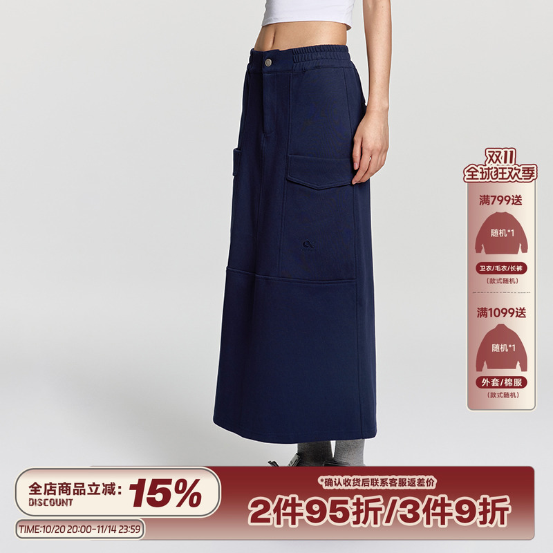 RAPPEYE美式中长款直筒拉链卫裙