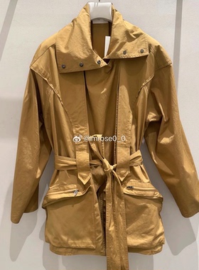 天菜！ROW Pierrick复古卡其棉不规则户外口袋腰带风衣夹克外套