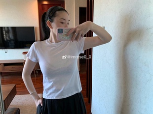 t恤 百搭小圆领黑白两色短袖 自留推荐 ROW后中缝线Tommy轻薄棉质