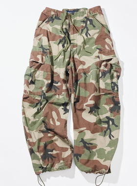 NAUTICA 长谷川监制 休闲防撕裂尼龙拼接工装裤  男款纯棉26SS