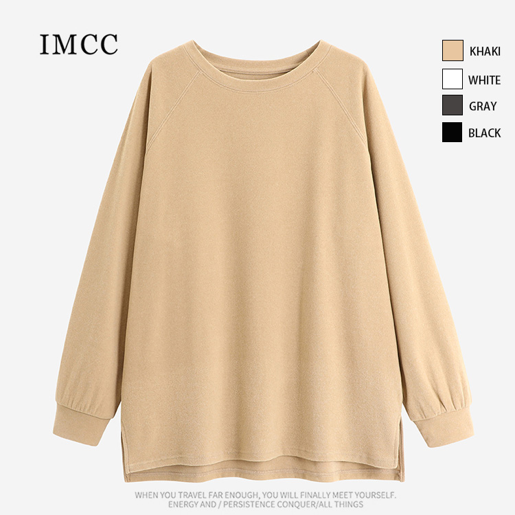 长袖通勤加厚德绒棉女