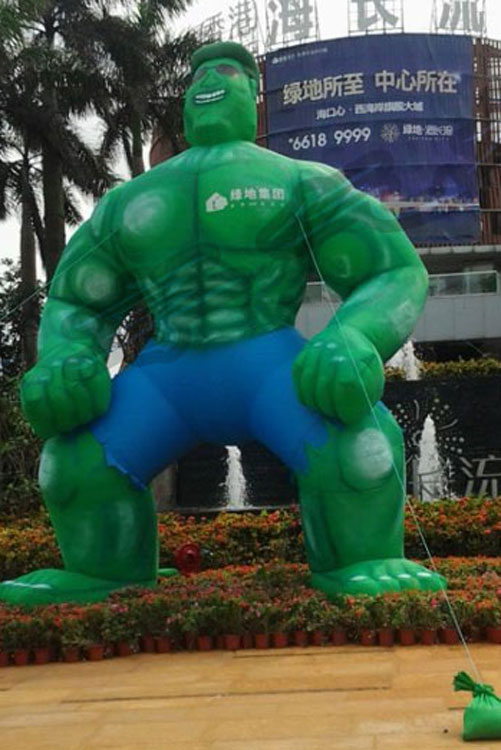 充气绿巨人气模 钢铁侠气模 房地产大型卡通气模定制 蜘蛛侠气模