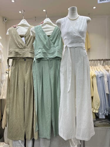 法式优雅修身上衣+高腰直筒休闲裤套装  夏款6179#  HJY