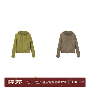 GKE/谷可M1137连帽拉链棉服女宽松街头风外套休闲棉袄